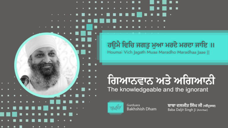 The knowledgeable and the ignorant | ਗਿਆਨਵਾਨ ਅਤੇ ਅਗਿਆਨੀ