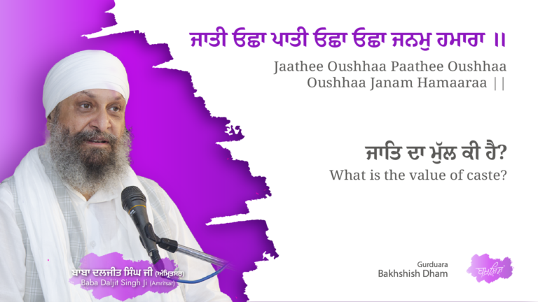What is the value of caste? | ਜਾਤਿ ਦਾ ਮੁੱਲ ਕੀ ਹੈ?