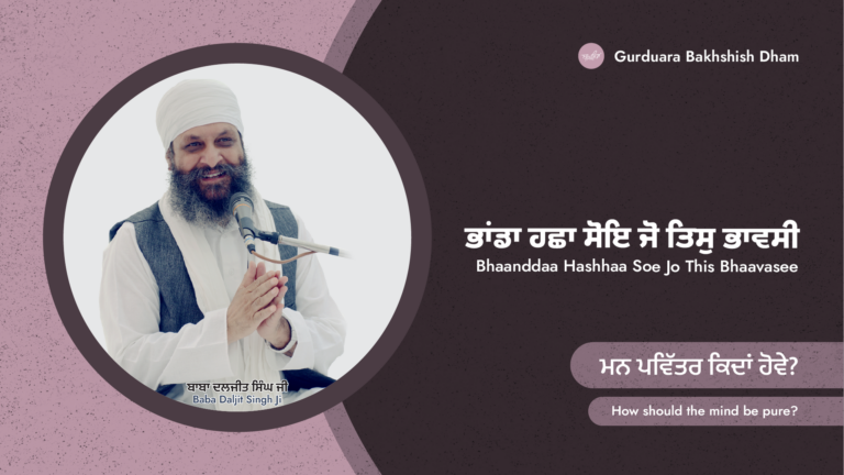 ਮਨ ਪਵਿੱਤਰ ਕਿਦਾਂ ਹੋਵੇ | How should the mind be pure
