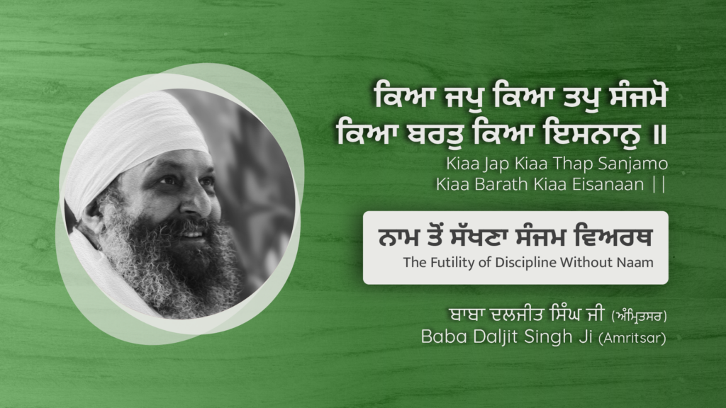 ਨਾਮ ਤੋਂ ਸੱਖਣਾ ਸੰਜਮ ਵਿਅਰਥ | The Futility of Discipline Without Naam